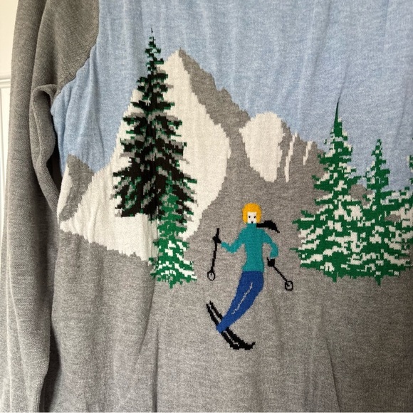 Talbots Gray Ski Sweater Size Extra Large - Picture 3 of 7